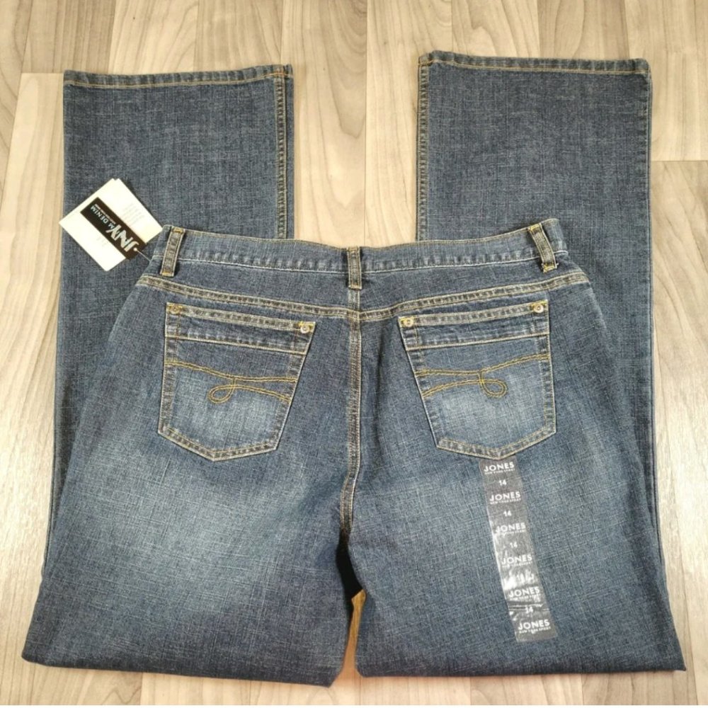 Jones New York Sport Flare Jean Womens 14 Premium Denim Stretch 34"W/31.5"L